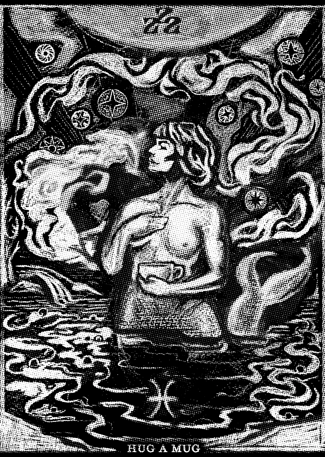 Hug a Mug - Pisces Tarot Illustration
